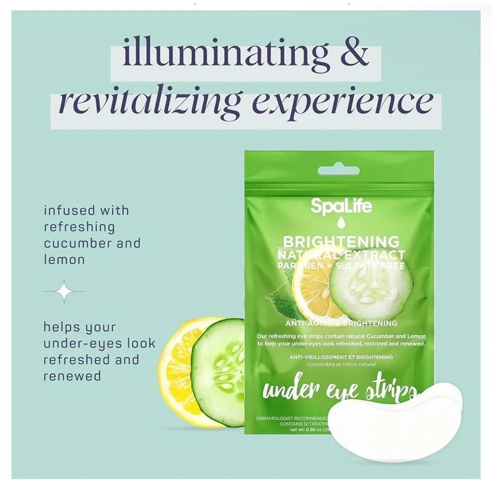 SpaLife Cucumber & Lemon Brightening Under Eye Strips
